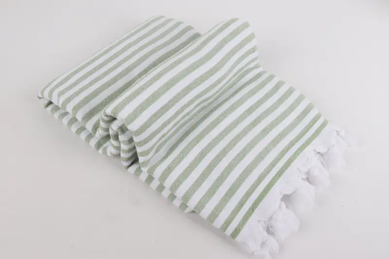 Sand-free towel, Best Beach Towel, Embroidered Beach Towel, Gym Towel, Gift For Coworker, 70x36 Linen Terry Striped Towel, Housewarming Gift - 6