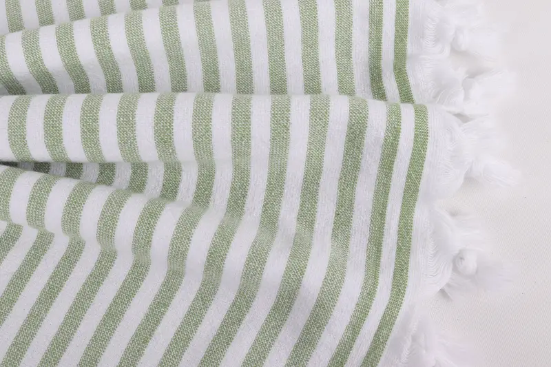 Sand-free towel, Best Beach Towel, Embroidered Beach Towel, Gym Towel, Gift For Coworker, 70x36 Linen Terry Striped Towel, Housewarming Gift - 8