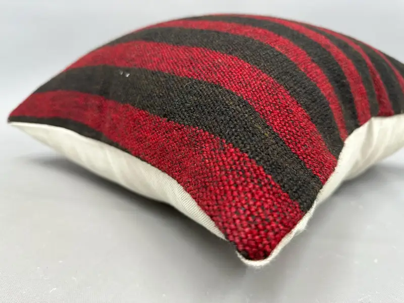 Cushion Case, Vintage Pillow, Ethnic Throw Pillow Sham, Boho Pillow, Outdoor Pillow Cover, 20x20 Brown Pillow, Kilim Cushion Sham - 6