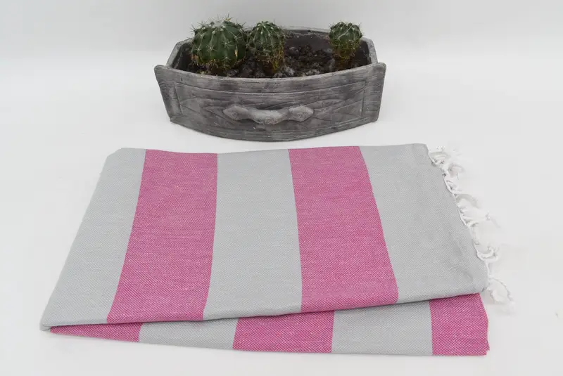 Holiday Towel, Unique Gift, Monogram Beach Towel, Custom Gift, Sand-resistant Turkish towel for travel, Quick-dry towel, 70x40 Cotton Striped Towel - 4