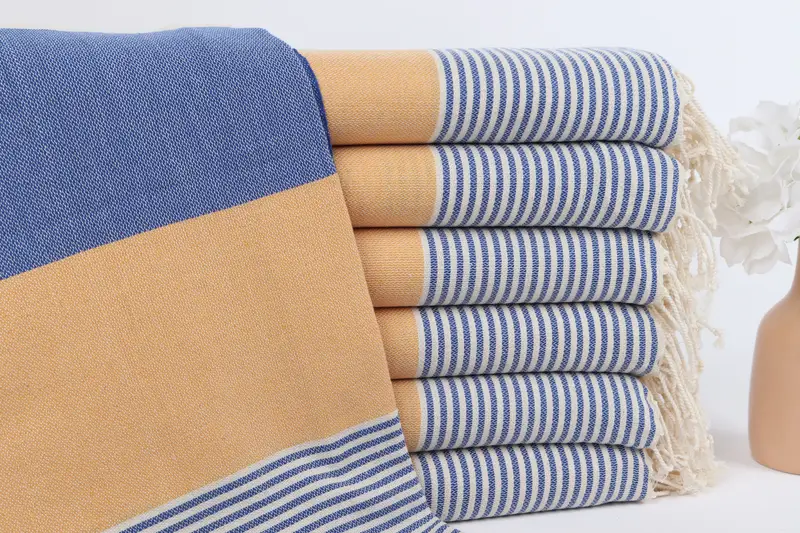 Handwoven Turkish Towel, 68x40 Cotton Striped Towel, Personalized Bridesmaid Gift, Cotton towel, Bridemaids Beach Towel, Travel towel, Custom Gifts - 1