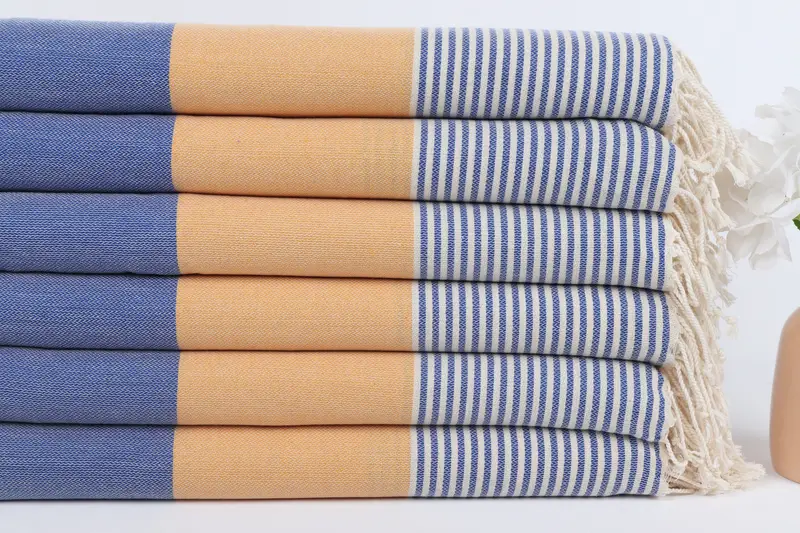 Handwoven Turkish Towel, 68x40 Cotton Striped Towel, Personalized Bridesmaid Gift, Cotton towel, Bridemaids Beach Towel, Travel towel, Custom Gifts - 3
