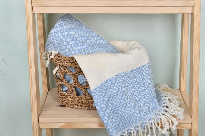Turkish Towel Beach, Wedding Shower Gift, Beach Wedding Favor, Personalized Gift, Wedding Favors, Handwoven Turkish Towel, 70x36 Linen Diamond Towel - 4