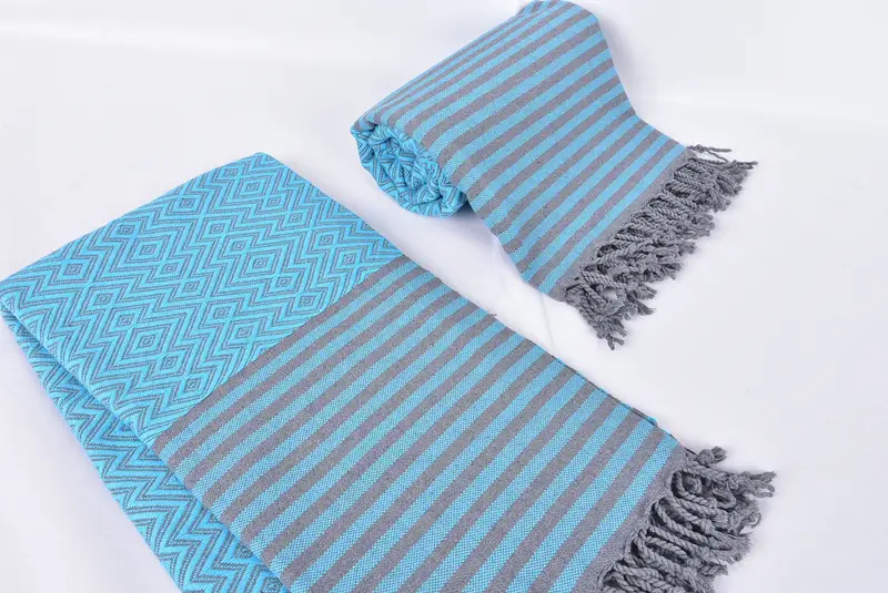 Soft and absorbent Turkish towel, Monogram Towels, Cotton towel, Gifts For Him, Bridal Shower Favor, 70x40 Cotton Diamond Towel, Bridal Shower Gift - 6