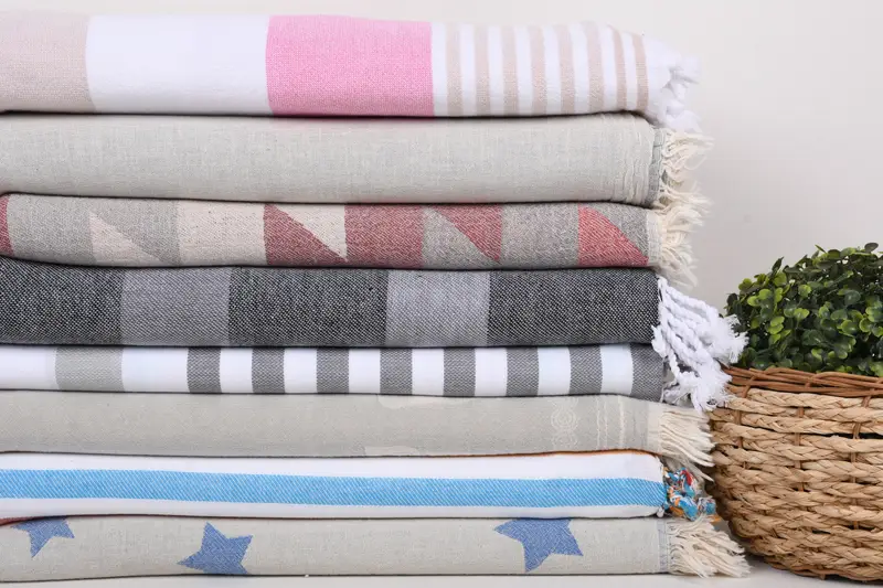 Spa Towel, Beach Theme Wedding Gift, Turkish Towel Beach, 70x40 Cotton Set of 8 Towel, Best Beach Towel, Bride Gift, Bath towel, Bachelorette Towel - 2