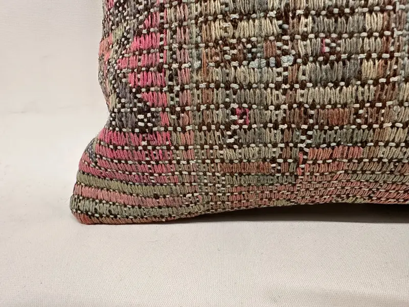 Gift Pillow, 12x24 Brown Cushion Cover, Vintage Kilim Throw Pillow, Customized Cushion Case, Handmade Kilim Cushion, Cushion Case - 2