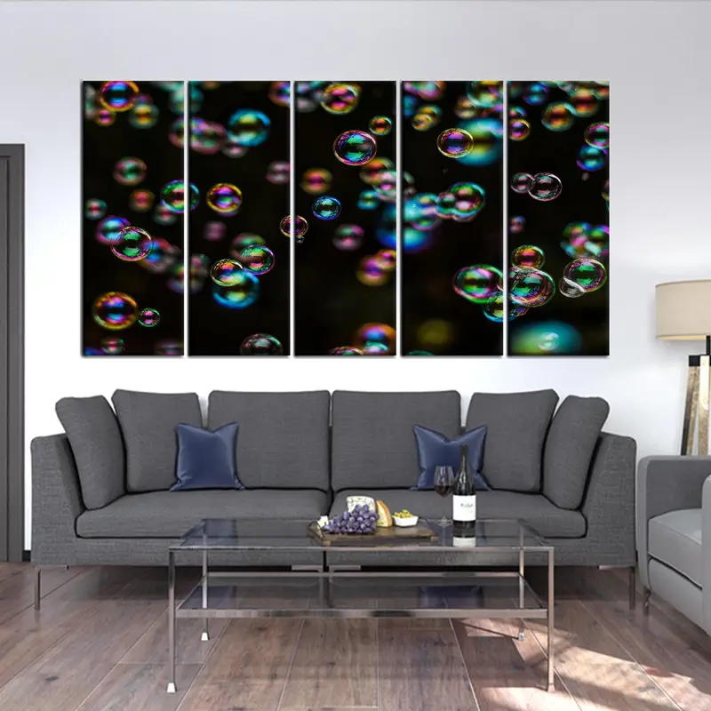 Bubbless Wall Decor, Black Canvas Art, Colorful Art Decor, Bubbless Canvas Art, Kids Room Decor, Canvas Wall Art, Modern Canvas Art - 4