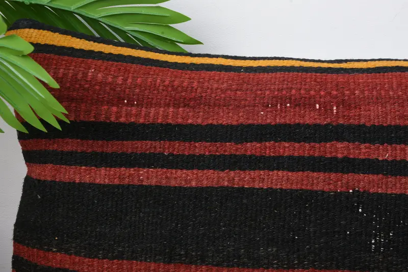 Chair Pillow Cover, Boho Pillow, Kilim Pillow Cover, Home Decor Pillow, Cushion, Lounge Throw Pillow Sham, Bed Pillow Sham, 12x20 Red Pillow - 2