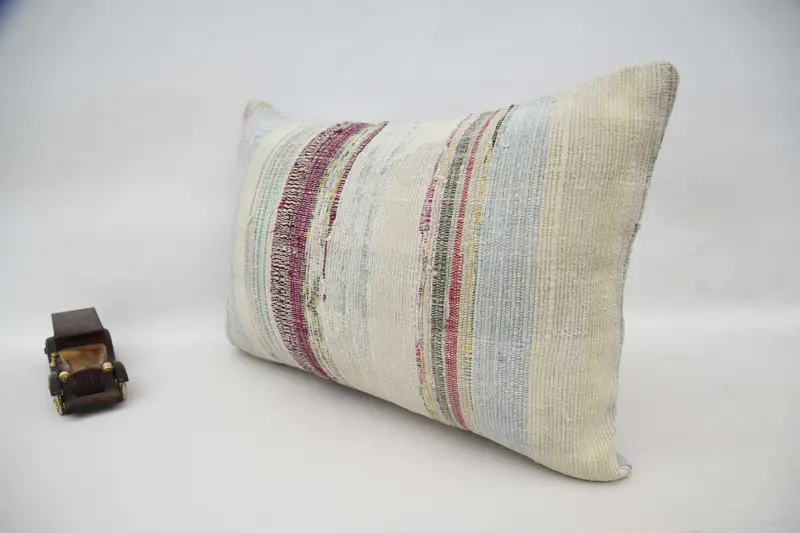 Pillow Cover, Pillow for Couch, Couch Pillow Case, Boho Pillow, Traditional Cushion Cover, 16x24 Blue Cushion Case, Vintage Pillow - 5