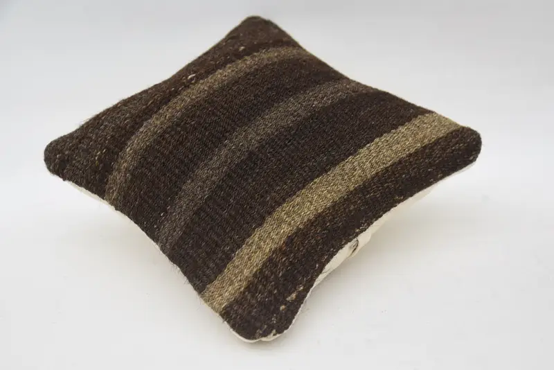 Interior Designer Pillow, Anatolian Pillow, 12x12 Brown Pillow Sham, Retro Throw Pillow Case, Turkish Pillow, Cushion Cover, Pillow for Couch - 6