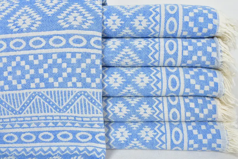68x36 Cotton Geometric Towel, Quick-dry peshtemal, Absorbent Turkish towel, Hammam towel, Bachelorette Party Favors Beach, Bridesmaid Towel - 1
