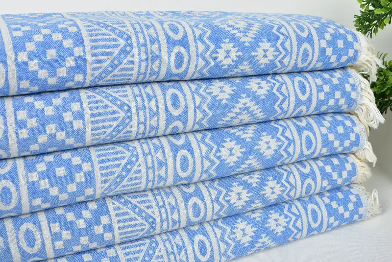 68x36 Cotton Geometric Towel, Quick-dry peshtemal, Absorbent Turkish towel, Hammam towel, Bachelorette Party Favors Beach, Bridesmaid Towel - 3