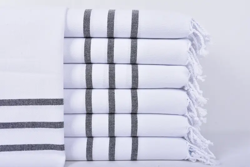 Bekarlığa veda parti eşyaları, düğün hediyesi fikirleri, mutfak havlu, banyo havlu, nakış havlu, düğün iyilikleri, 40x18 pamuklu çizgili havlu - 1