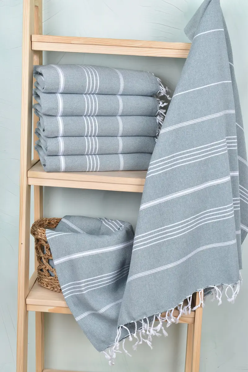 70x40 Cotton Striped Towel, Monogram Towels, Peshtemal, Beach Towel Gift, Pool Towels, Lightweight towel, Girl Trip Party Favor, Best Beach Towel - 3