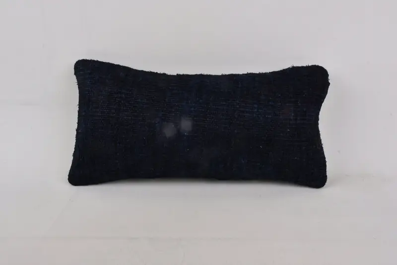 Pillow for Sofa, Cushion Cover, Neutral Pillow Sham, Interior Designer Pillow, Boho Pillow, Traditional Pillow, 8x16 Blue Pillow Case - 1