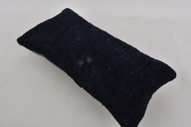 Pillow for Sofa, Cushion Cover, Neutral Pillow Sham, Interior Designer Pillow, Boho Pillow, Traditional Pillow, 8x16 Blue Pillow Case - 6