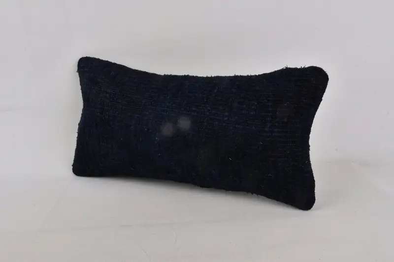 Pillow for Sofa, Cushion Cover, Neutral Pillow Sham, Interior Designer Pillow, Boho Pillow, Traditional Pillow, 8x16 Blue Pillow Case - 3