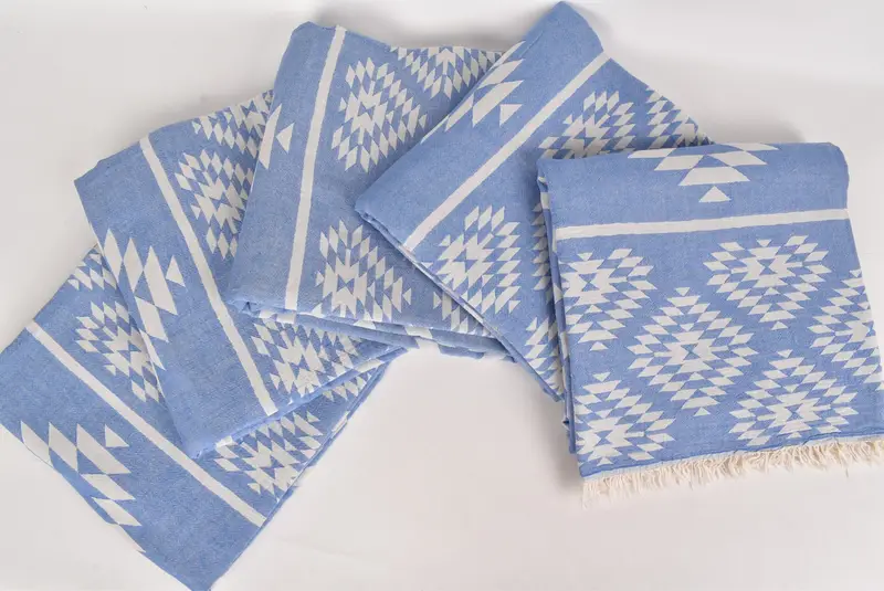 84x56 Cotton Kilim Design Towel, Custom Wedding Gifts, Throw Blankets, Shower Curtain, Tablecloth, Personalized Home Gift Wedding, Wedding Favors - 4