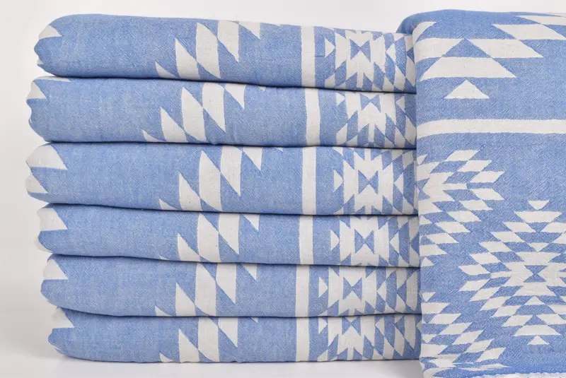 84x56 Cotton Kilim Design Towel, Custom Wedding Gifts, Throw Blankets, Shower Curtain, Tablecloth, Personalized Home Gift Wedding, Wedding Favors - 3