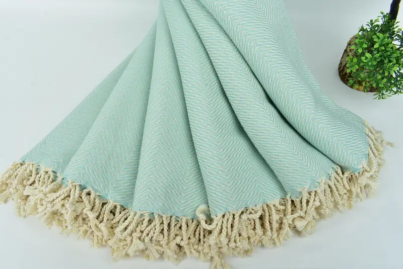 70x40 Cotton Chevron Towel, Quick-dry towel, Sand-Resistant Peshtemal, Bath towel, Turkish Beach Towel Personalized, Gift For Him, Custom Gifts - 4