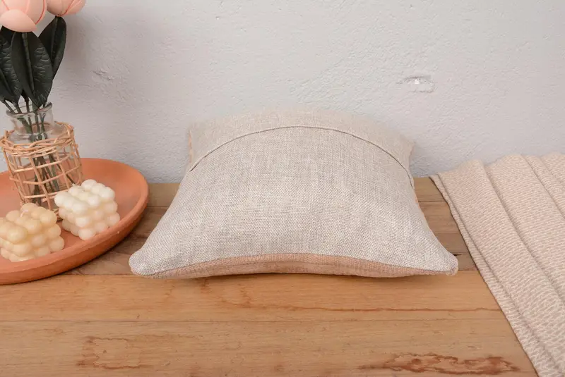 Pillow for Couch, Cushion Case, Gift Pillow, 14x14 Pink Cushion, Colorful Cushion Cover, Art Deco Pillow, Vintage Kilim Pillow - 6