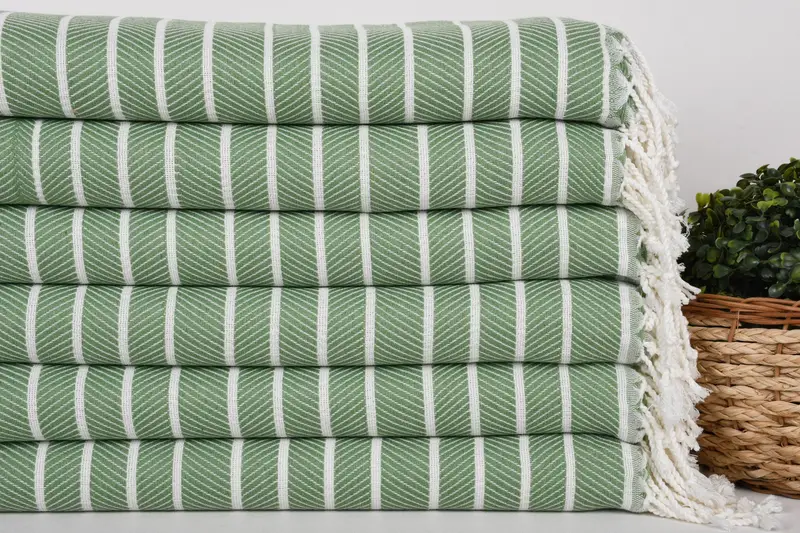 Organic Turkish towel, Unique Gift, Quick-dry peshtemal, 70x40 Bamboo Herringbone Towel, Personalized Beach Towel, Bachelorette Party Items - 2
