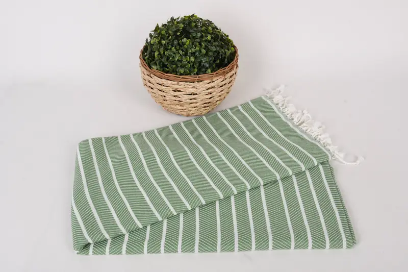 Organic Turkish towel, Unique Gift, Quick-dry peshtemal, 70x40 Bamboo Herringbone Towel, Personalized Beach Towel, Bachelorette Party Items - 4
