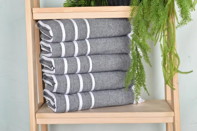 Sand-resistant towel, Best Friend Christmas Gift, Organic Cotton Towel, Bridal Shower Favors, Personalized Gifts, 64x40 Cotton Striped Terry Towel - 1