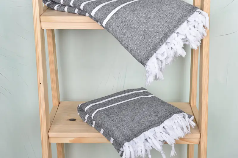 Sand-resistant towel, Best Friend Christmas Gift, Organic Cotton Towel, Bridal Shower Favors, Personalized Gifts, 64x40 Cotton Striped Terry Towel - 5
