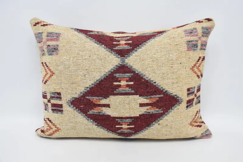Geometric Throw Cushion Cover, Gift LuxuryRed 20x28 inch Cushion - 1