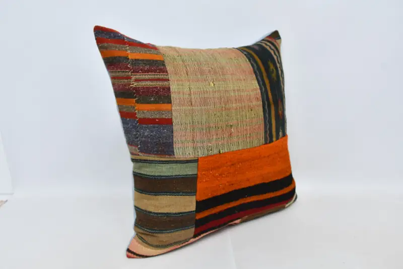 Pillow for Sofa, Cushion, 28x28 Brown Pillow Sham, Boho Chic Cushion Cover, Throw Kilim Pillow, Vintage Kilim Throw Pillow, Southwestern Pillow - 3