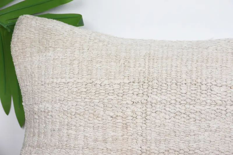 8x16 Beige Cushion, Hippie Throw Pillow Cover, Accent Pillow Case, Turkish Kilim Pillow, Handmade Kilim Cushion, Boho Pillow, Pillow Cover - 2