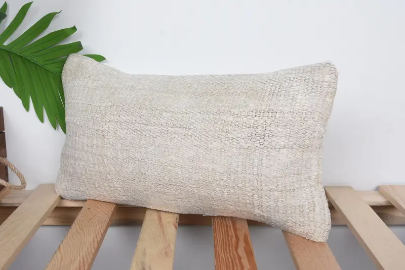 8x16 Beige Cushion, Hippie Throw Pillow Cover, Accent Pillow Case, Turkish Kilim Pillow, Handmade Kilim Cushion, Boho Pillow, Pillow Cover - 5