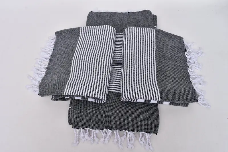 70x40 Cotton Striped Towel, Welcome Wedding Gift, Lightweight Turkish towel for beach, Organic Turkish towel, Turkish hand towel, Personalized Gift - 6