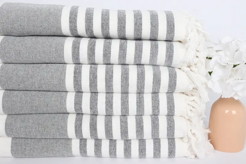Unique Wedding Gift, Bath towel, Employee Gifts, Pool Towels, Personalized Turkish Towel, 68x36 Cotton Striped Terry Towel, Gift For Him, Yoga Towel - 3