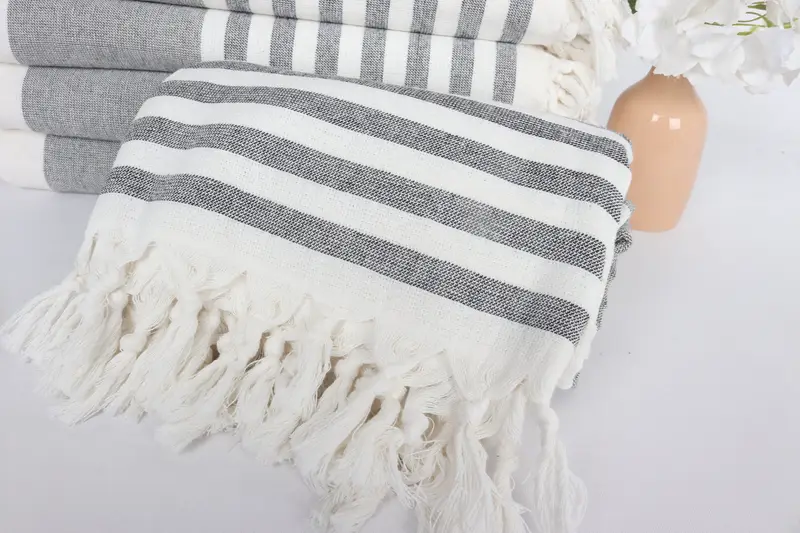 Unique Wedding Gift, Bath towel, Employee Gifts, Pool Towels, Personalized Turkish Towel, 68x36 Cotton Striped Terry Towel, Gift For Him, Yoga Towel - 4