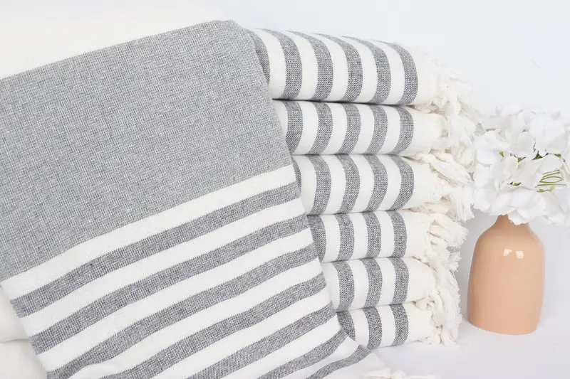 Unique Wedding Gift, Bath towel, Employee Gifts, Pool Towels, Personalized Turkish Towel, 68x36 Cotton Striped Terry Towel, Gift For Him, Yoga Towel - 1
