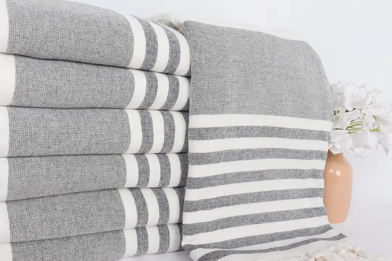 Unique Wedding Gift, Bath towel, Employee Gifts, Pool Towels, Personalized Turkish Towel, 68x36 Cotton Striped Terry Towel, Gift For Him, Yoga Towel - 2