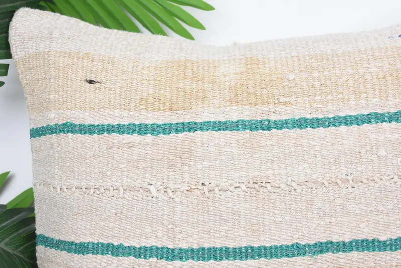 Home Decor Pillow, Sofa Bolster Pillow Sham, Ethnical Kilim Rug Pillow, Kilim Pillow Cover, 20x20 Beige Cushion Cover, Cushion Case - 2