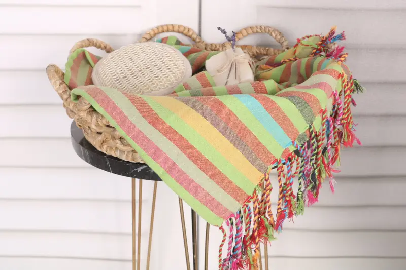 Bachelorette Beach Towel, Lightweight Turkish towel, Quick-dry peshtemal, 70x36 Cotton Striped Towel, Boyfriend Christmas Gift, Sand-free towel - 2