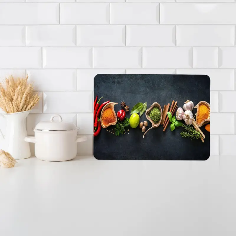 Tempered Glass Cutting Board, Modern Kitchen Essential, Anti-Slip Feet