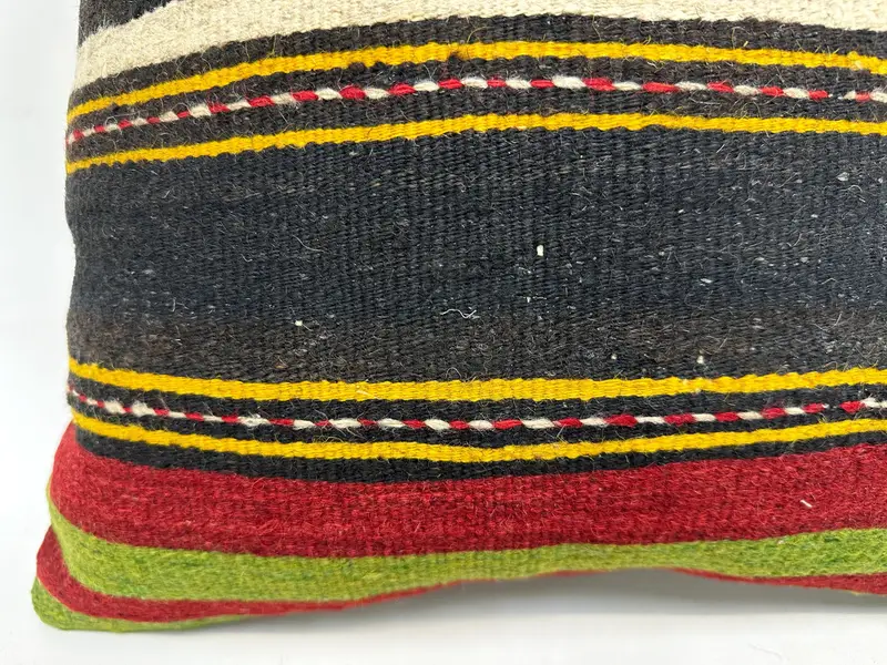 Cushion Case, Boho Pillow, Designer Throw Cushion Cover, Handmade Kilim Cushion, 18x18 Green Cushion, Home Decor Pillow, Retro Throw Cushion - 2