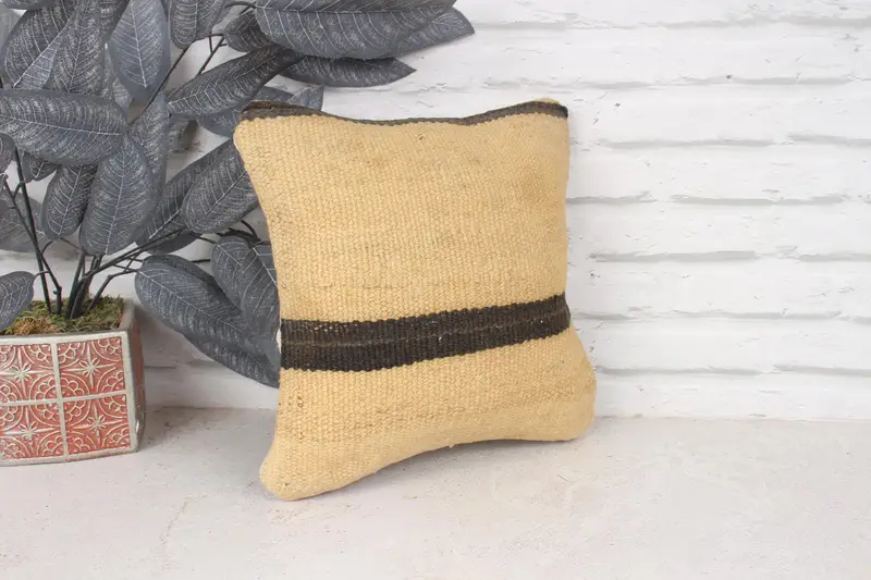 Pillow Cover, Turkish Rugs Pillow Case, Pillow for Couch, Gift Pillow, 12x12 Beige Pillow Sham, Pillow for Sofa, Car Cushion Case - 3