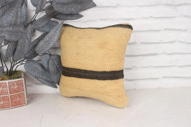 Pillow Cover, Turkish Rugs Pillow Case, Pillow for Couch, Gift Pillow, 12x12 Beige Pillow Sham, Pillow for Sofa, Car Cushion Case - 4