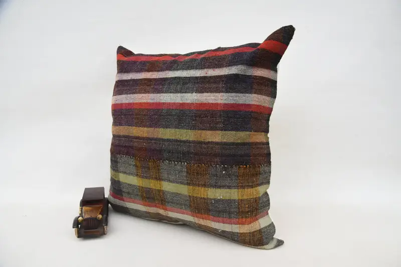 24x24 Orange Pillow Case, Pillow Case, Interior Designer Pillow, Boho Chic Cushion Cover, Handmade Kilim Cushion, Kilim Pillow Cover, Toss Pillow - 3