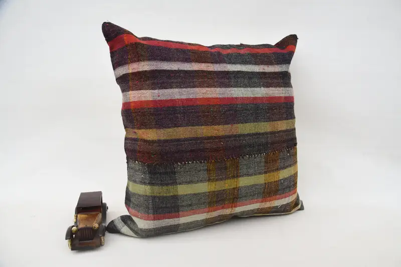 24x24 Orange Pillow Case, Pillow Case, Interior Designer Pillow, Boho Chic Cushion Cover, Handmade Kilim Cushion, Kilim Pillow Cover, Toss Pillow - 2