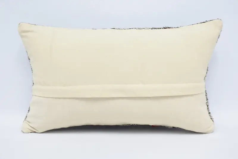 Ethnical Kilim Rug Pillow, Accent Throw Pillow Cover, 12x20 White Pillow Sham, Cushion, Vintage Kilim Throw Pillow, Gift Pillow - 6