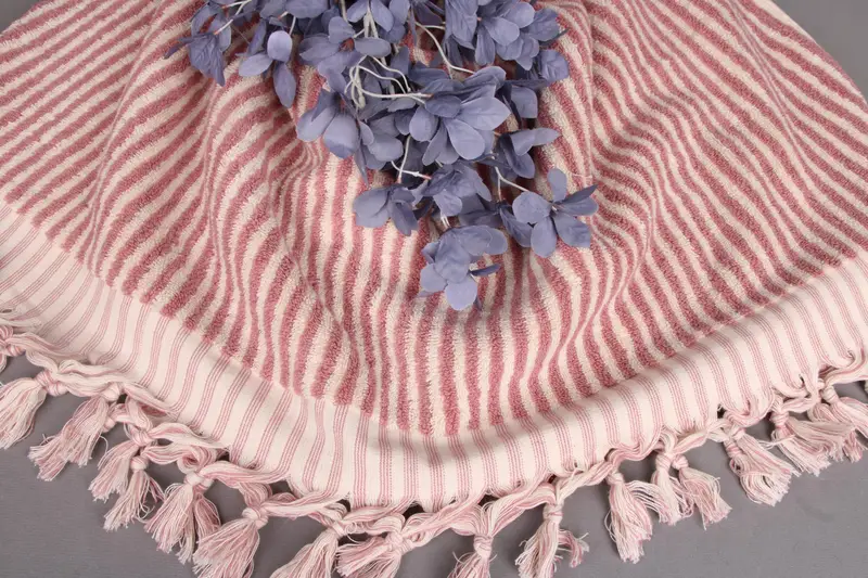 Thin Organic Cotton Bath Towel Beige, 36x67 Inches