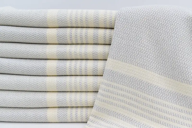 Lightweight towel, Peshtemal Towel, Embroidered Towel, Gift For Boyfriend, Cancun Bachelorette Party Gift Ideas, 70x40 Cotton Striped Towel - 1