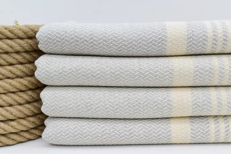 Lightweight towel, Peshtemal Towel, Embroidered Towel, Gift For Boyfriend, Cancun Bachelorette Party Gift Ideas, 70x40 Cotton Striped Towel - 6